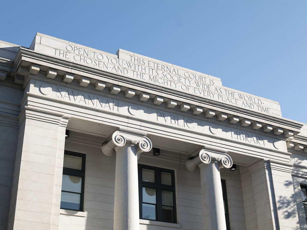 Savannah's Bull Street Library façade