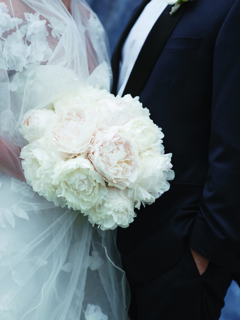 bridal bouquet of white flowers