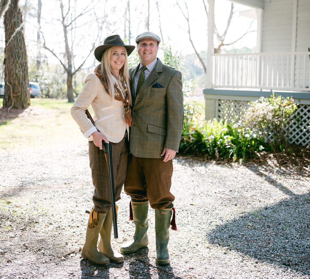 couple dressed for hunting